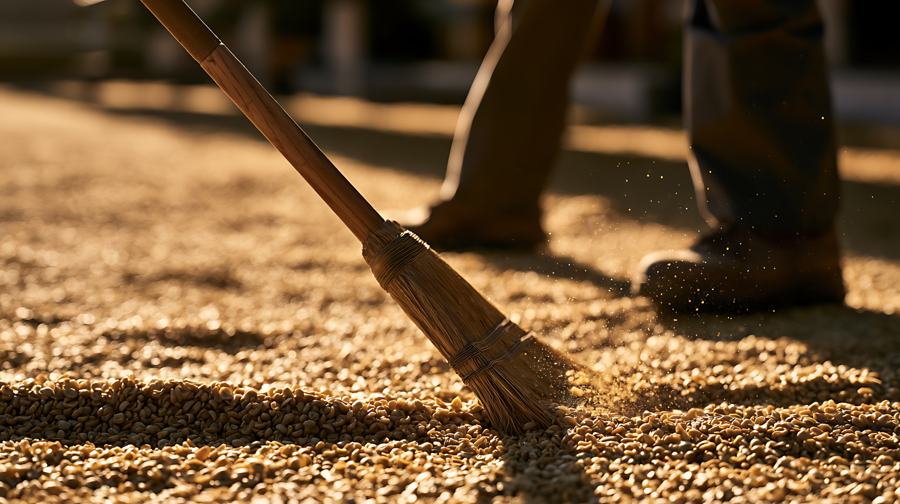 Secado de café pergamino al sol